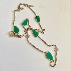 kendra scott kinley necklace green 💚